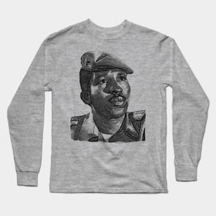 Thomas Sankara Silhouette - Socialist, Anti-Imperialist, Pan-African Long Sleeve T-Shirt